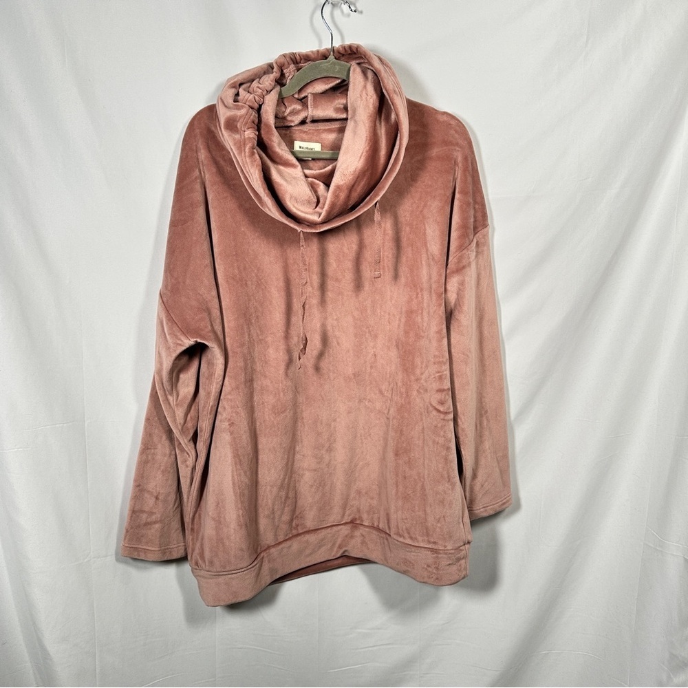 World Market cozy oversized velour cowl neck pullover lounge tunic O/S - Picture 2 of 9